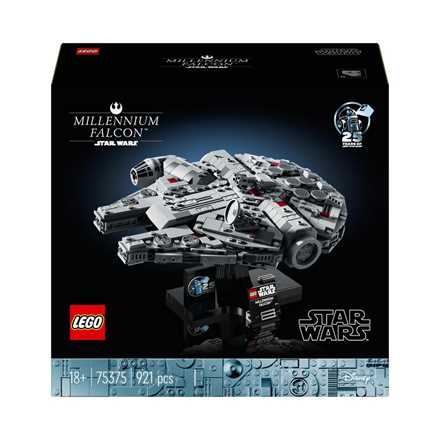 Giocattolo LEGO Star Wars 75375 Millennium Falcon Modellino da Costruire di Astronave per Adulti Idee Regalo Lui Lei Marito o Moglie LEGO
