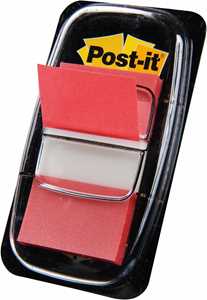 Cartoleria 3M Post-it Index. 50 Bandierine Segnapagina Colore Rosso (25,4x43,6 Mm) Post-it