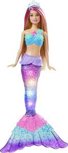 Giocattolo Barbie-Dreamtopia Sirena Luci Scintillanti Bambola Bionda con Coda che si Illumina Barbie