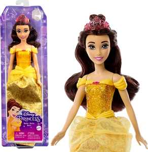 Giocattolo Disney Princess - Belle Bambola con Capi e Accessori Scintillanti Ispirati al Film, Giocattolo per Bambini, 3+ Anni, HLW11 Mattel