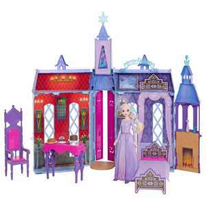 Giocattolo Disney frozen castello di elsa ad arendelle, con 4 aree di gioco e 15 mobili e accessori Frozen