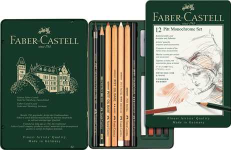 Cartoleria Set metallo Pitt small - assortito, 12 pezzi Faber-Castell