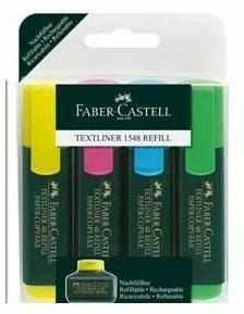 Cartoleria Evidenziatori Faber-Castell Textliner super Fluo. Astuccio 4 colori Faber-Castell