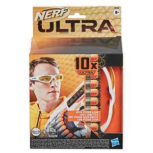 Giocattolo Nerf Ultra - Occhiali protettivi, stanghette regolabili in 2 modi, equipaggiamento Nerf originale, taglia unica Hasbro