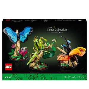 Giocattolo LEGO Ideas 21342 Collezione di Insetti con Farfalla Morfo Blu, Mantide Cinese e Scarabeo Ercole, Regalo per Adulti, Donna, Uomo LEGO