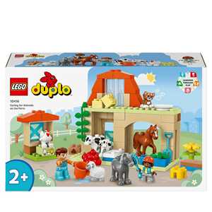 Giocattolo LEGO DUPLO 10416 Cura degli Animali di Fattoria Giocattolo, Gioco di Ruolo Educativo per Bambini 2+ con Figure Giocattolo LEGO