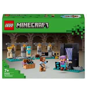 Giocattolo LEGO Minecraft 21252 L'Armeria con Personaggio Alex, Accessori e Armi Giocattolo per Bambini di 7+ Anni e Fan del Videogioco LEGO