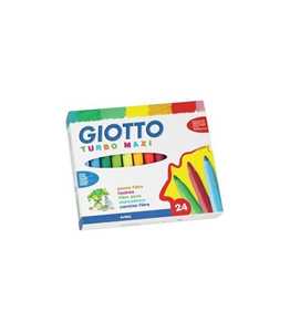 Cartoleria Pennarelli Giotto Turbo Maxi. Scatola 24 colori assortiti Giotto