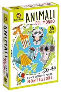 Giocattolo Animali. Carte Montessori. Giochi di carte Ludattica
