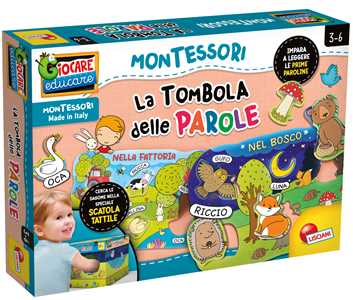Giocattolo Montessori Maxi Tombola Lettere E Parole Lisciani