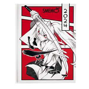 Cartoleria Diario Smemo 16 mesi, 2024, Manga Special Edition - Soggetto Samurai - 17 x 13 cm Smemoranda
