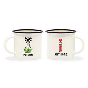 Idee regalo Tazzine da caffè Veleno e Antidoto Legami Espresso for Two Coffee Mug Poison & Antidote. Set 2 tazzine Legami