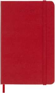 Cartoleria Agenda accademica settimanale Moleskine 2024, 18 mesi, Pocket, copertina rigida, Rosso scarlatto - 9 x 14 cm Moleskine
