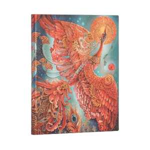 Cartoleria Taccuino Flexi Paperblanks, Uccelli della Felicità, Uccello di Fuoco, Ultra, A pagine bianche - 18 x 23 cm Paperblanks