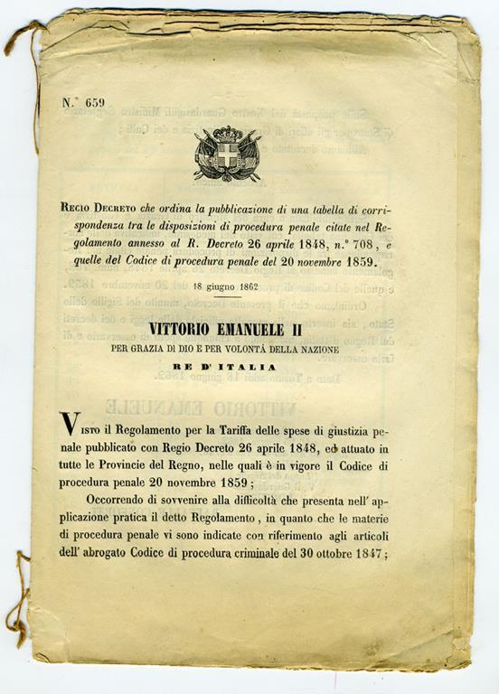 Regio Decreto N 659 Libro Usato Stamperia Nazionale IBS