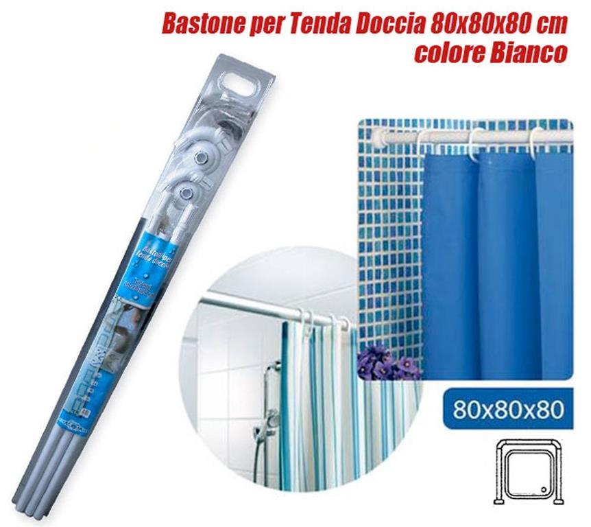 Telaio Tenda Tende Bastone Asta Doccia E Vasca Da Bagno Colore Bianco