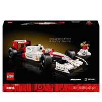 Giocattolo LEGO Icons 10330 McLaren MP4/4 e Ayrton Senna, Modellino da Costruire di Auto da Corsa F1 con Minifigure, Regalo per Adulti LEGO
