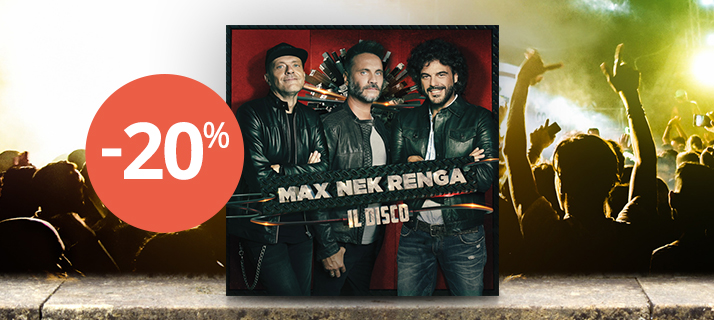In offerta -20% Max Nek Renga Il disco, nuovo album del trio Pezzali, Nek e  Francesco Renga.