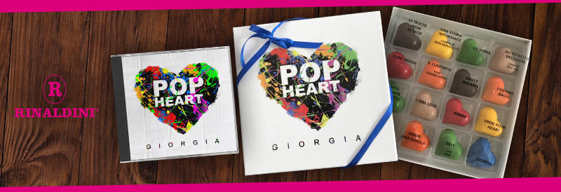 Cioccolatini in omaggio con il CD 'Pop Heart' di Giorgia