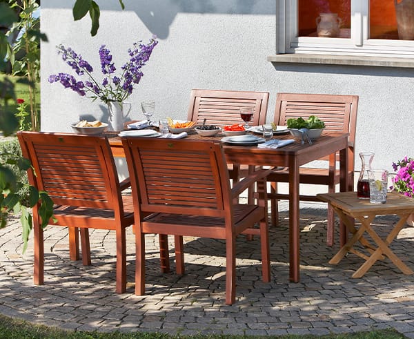 DEXTER - set tavolo da giardino allungabile 160/240x90 compreso di 4 sedie  in alluminio - Milani Home - Idee regalo