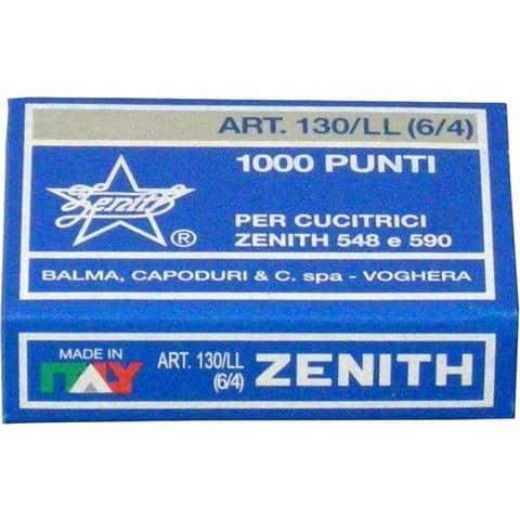 Punti metallici ZENITH 130/LL 6/4 Conf. 1000 pezzi - 0301306401