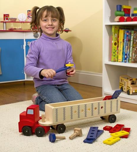 Melissa & Doug Big Rig Building Truck Wooden Play Set veicolo giocattolo - 14