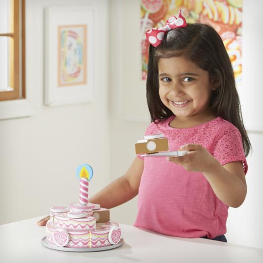 Triple-Layer Party Cake Wooden Play Food - 9