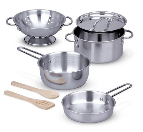 Let's Play House! Stainless Steel Pots & Pans Play Set - 2