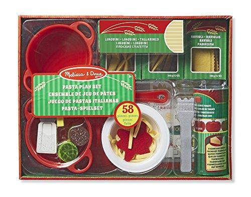 Melissa & Doug- Pasta Play Set Comida de Juguete de Madera, Multicolor (19361) - 2