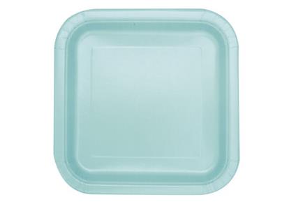 14 Mint 9In Sq Plt Sup. Piatto Carta 23 Cm Verde Menta