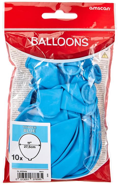 Amscan: Balloon Pk10 27.5Cm:Mid Blue - 3