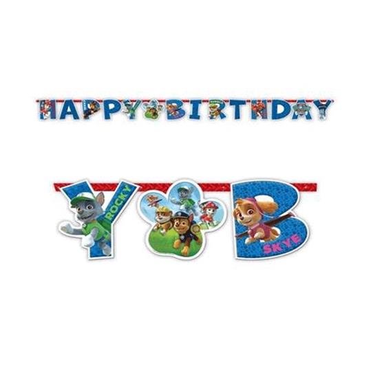 Paw Patrol. Scritta Happy Birthday - 2