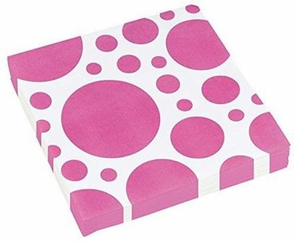 Solid Colour Dots Pink. 20 Tovaglioli 33X33Cm