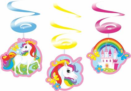 Amscan: 6 Deco Swirls Unicorn