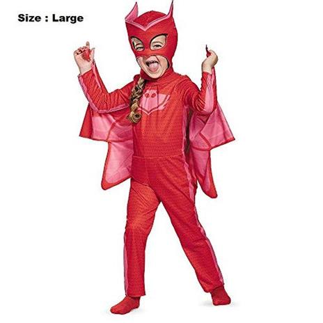 amscan- PJMASQUES Costume Pj Mask Owlette (7-8 Anni), Multicolore, 7, 7AM9902950 - 3