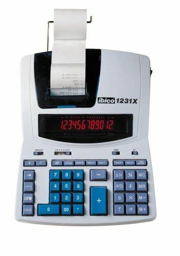 Rexel Ibico 1231X Calcolatrice Scrivente Professionale Bianco/Blu - 2