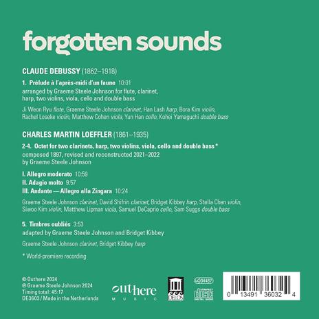 Forgotten Sounds - CD Audio di Claude Debussy,Charles Martin Loeffler - 2