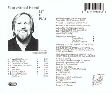 Let it Play.selected pi - CD Audio di Peter Michael Hamel