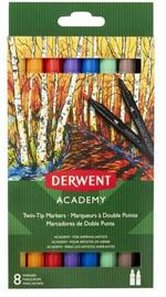 Derwent Academy evidenziatore 8 pezzo(i) Multicolore Punta del pennello