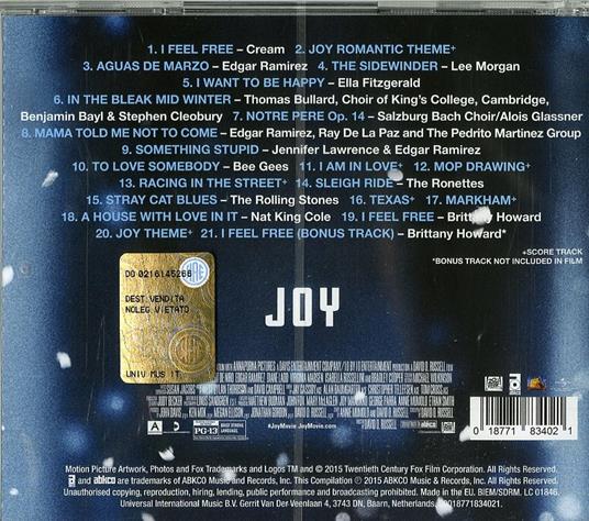 Joy (Colonna sonora) - CD Audio - 2