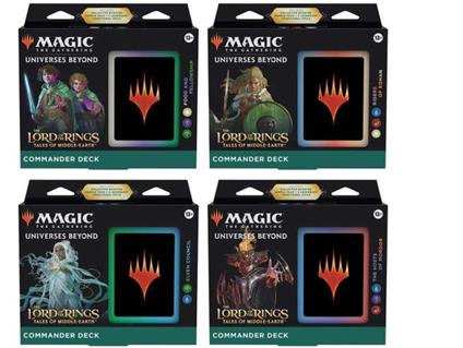 Magic the Gathering Il Signore Degli Anelli Commander Deck Box (4) Eng Trading Carte Gioco Hasbro