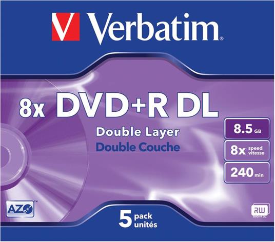 DVD-RW Verbatim DVD 8.5Gb (5 Pezzi) - Verbatim - TV e Home Cinema, Audio e  Hi-Fi | IBS