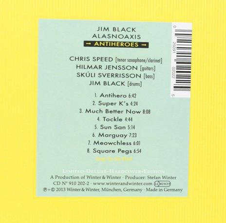 Antiheroes - CD Audio di Jim Black (Alasnoaxis) - 2