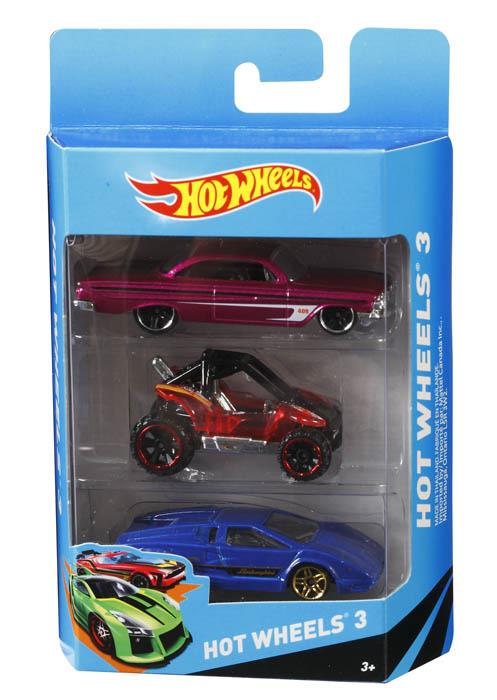 Hot Wheels- Pack con 3 macchinine, veicoli con dettagli realistici