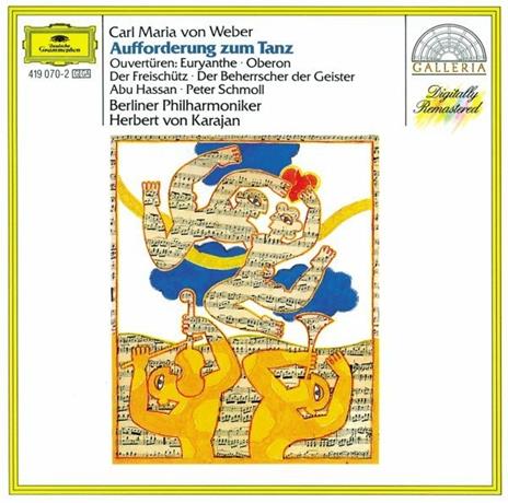 Invito alla danza: Ouvertures - CD Audio di Carl Maria Von Weber,Herbert Von Karajan,Berliner Philharmoniker
