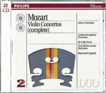 Concerti per violino completi - CD Audio di Wolfgang Amadeus Mozart,Sir Colin Davis,Raymond Leppard,Arthur Grumiaux,London Symphony Orchestra,New Philharmonia Orchestra