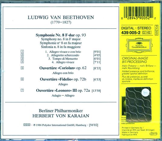 Sinfonia n.8 - CD Audio di Ludwig van Beethoven,Herbert Von Karajan,Berliner Philharmoniker - 2