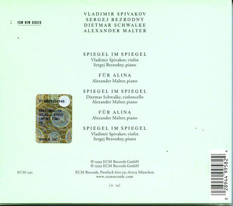 Alina - CD Audio di Arvo Pärt - 3
