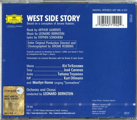West Side Story - CD Audio di Leonard Bernstein,Kiri Te Kanawa,José Carreras - 2