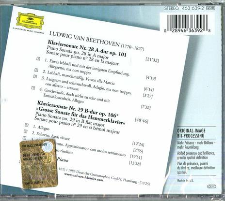 Sonate per pianoforte n.28, n.29 - CD Audio di Ludwig van Beethoven,Emil Gilels - 2